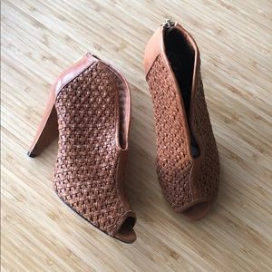 Vince Camuto cognac amelia booties